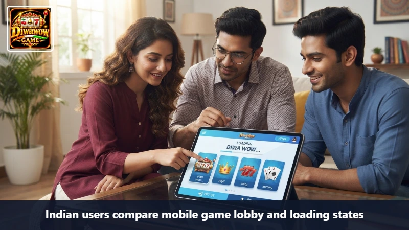 Indian users compare mobile game lobby and loading states
